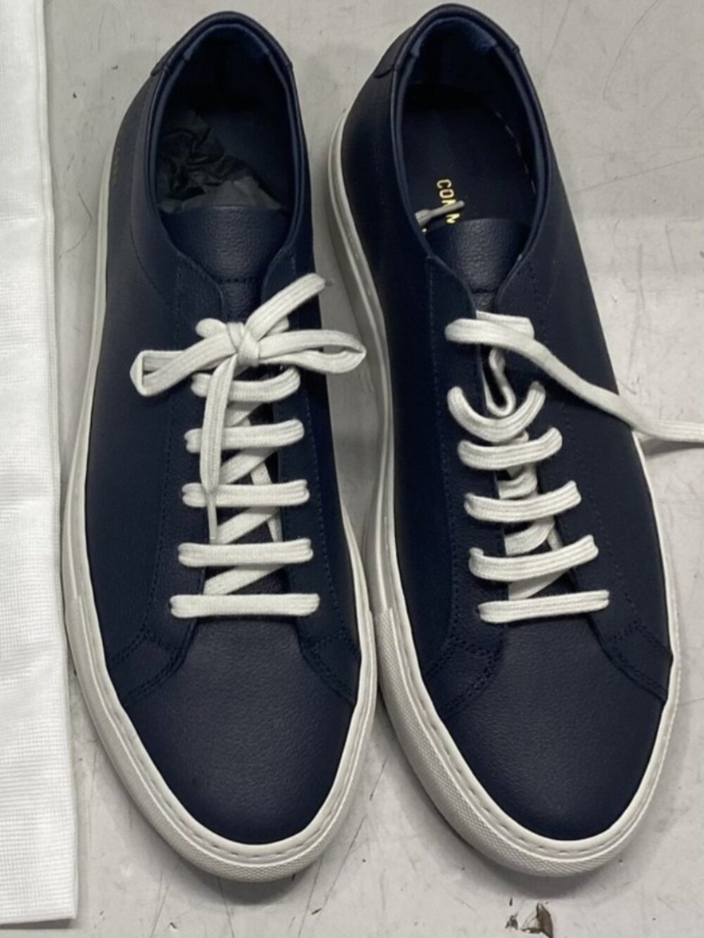 Common Projects Men’s Original Achilles Sneakers (8) Navy Blue